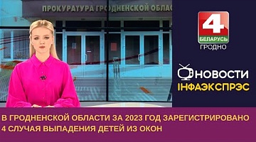 <b>Новости Гродно. 14.06.2023</b>. В Гродненской области зафиксировано 4 случая выпадения детей из окон