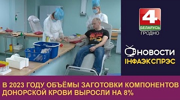 <b>Новости Гродно. 15.01.2024</b>. В 2023 году донорами крови стали почти 28 с половиной тысяч жителей Гродненщины