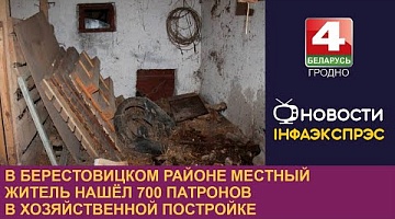 <b>Новости Гродно. 04.03.2024</b>. В Берестовицком районе местный житель нашёл 700 патронов в хозяйственной постройке