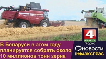 <b>Новости Гродно. 26.07.2022</b>. В Беларуси в этом году планируется собрать около 10 миллионов тонн зерна