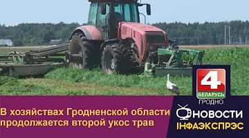 <b>Новости Гродно. 26.07.2022</b>. В хозяйствах Гродненской области продолжается второй укос трав