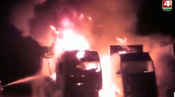 <b>Новости Гродно. 21.05.2021</b>. В Волковыске горели три грузовика