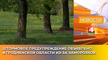 <b>Новости Гродно. 25.04.2025</b>. Штормовое предупреждение объявлено в Гродненской области из-за заморозков